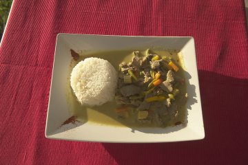 green curry poulet